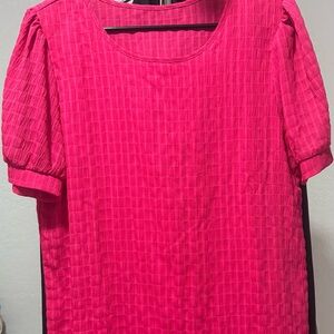 SHEIN Fuchsia Textured Blouse